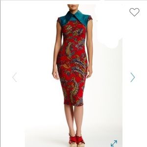 Nuvula Corduroy Cap Sleeve Sheath Dress